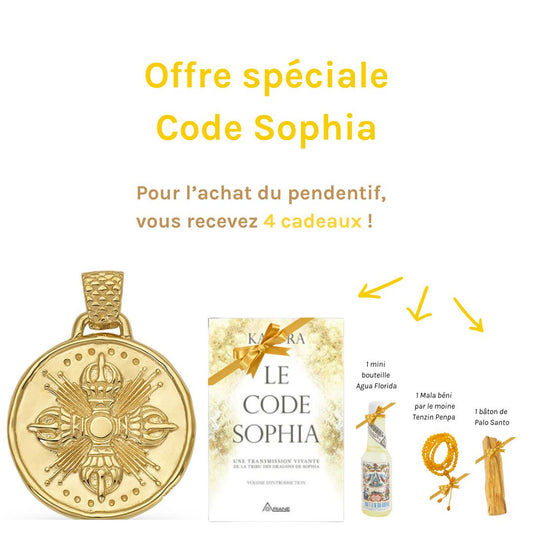 Médaillon Tara verte en VERMEIL | LE CODE SOPHIA