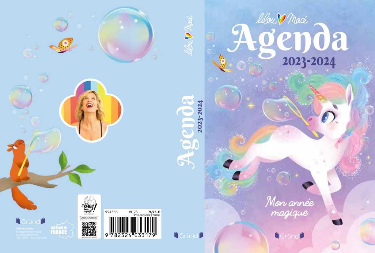 Mon année magique - Agenda Lilou la Licorne 2023-2024