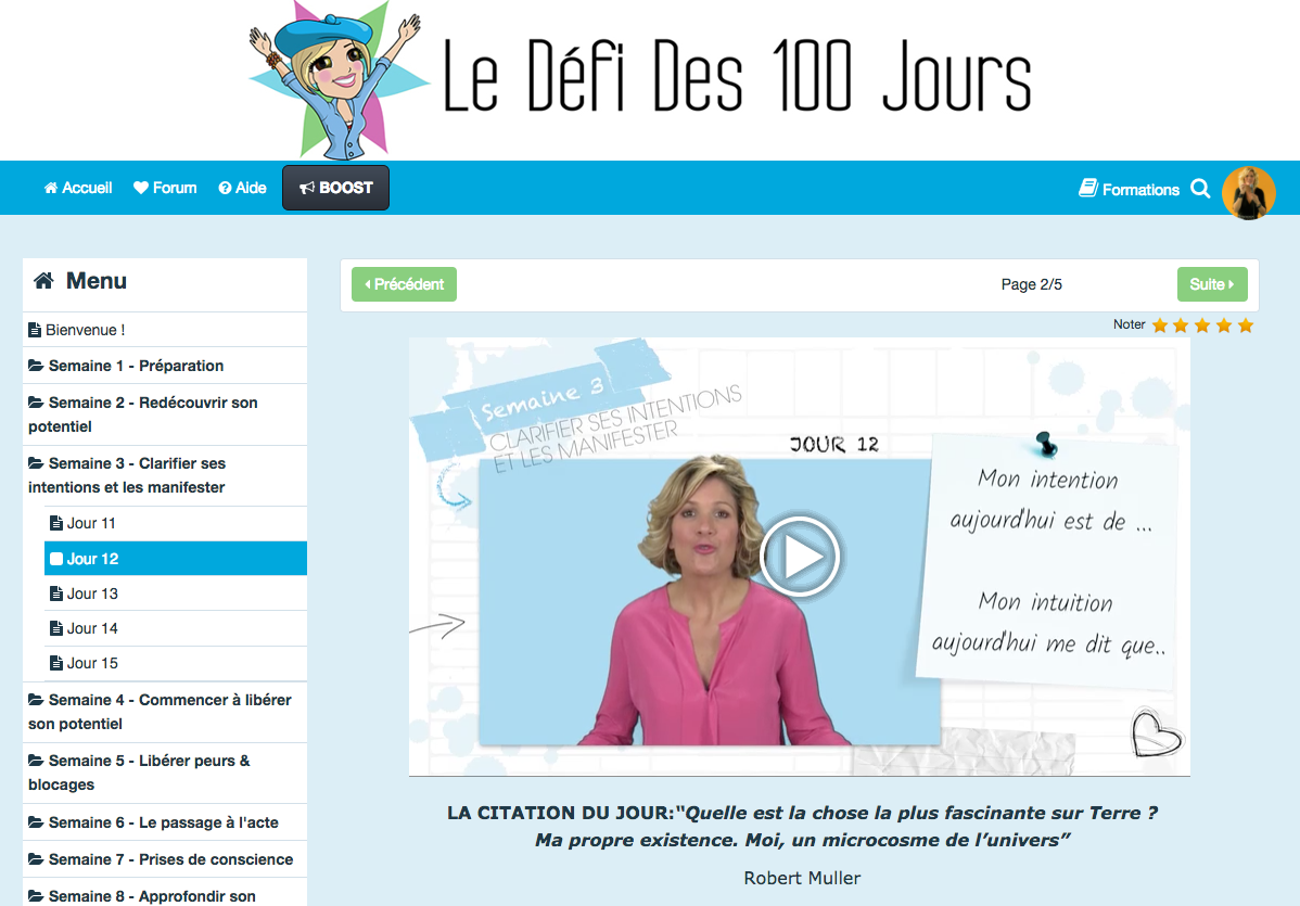 100 VIDÉOS DE COACHING Défi des 100 jours POUR VIVRE UNE VIE EXTRAORDINAIRE (édition 2015)